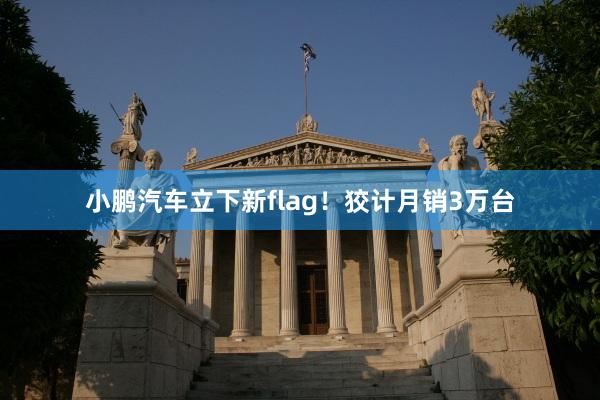 小鹏汽车立下新flag！狡计月销3万台